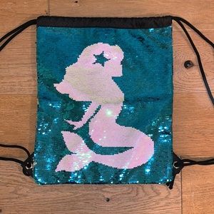 NEW Sequin Drawstring Mermaid Backpack